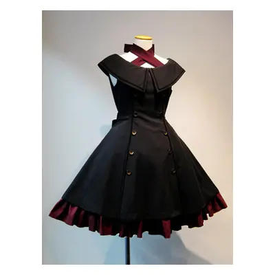 Gothic Lolita Dresses Ruffles Black