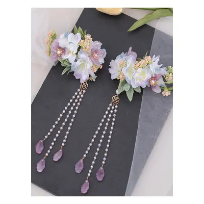 Chinese Style Lolita Accessories Lavender Flowers Chains Accessory Metal Miscellaneous