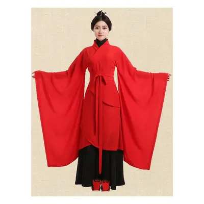 Chinese Costume Ancient Hanfu Traditional Red Women Outfit Halloween