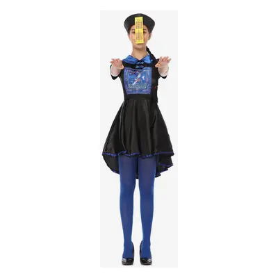 Carnival Halloween Chinese Zombie Costumes For Women Black Blue Polyester Holidays Costumes