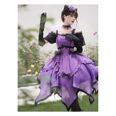 Gothic Lolita Dresses Bows Ruffles Purple Purple