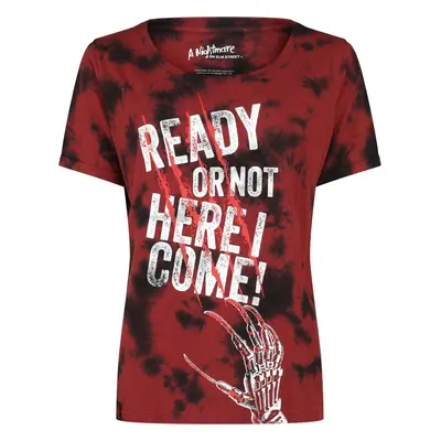 A Nightmare On Elm Street Ready or Not - Here I Come! T-Shirt dark red