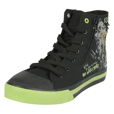 Rock Rebel by EMP Trainers with old school cyber skull Sneakers High black