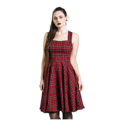 Hell Bunny Irvine Pinafore Dress Medium-length dress red