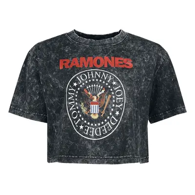 Ramones Crest T-Shirt dark grey black