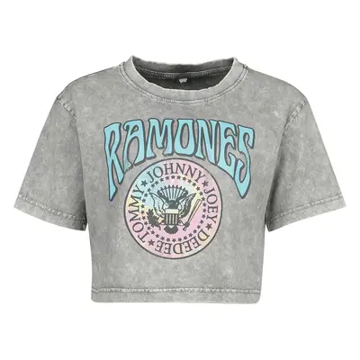 Ramones Coloured Crest T-Shirt grey