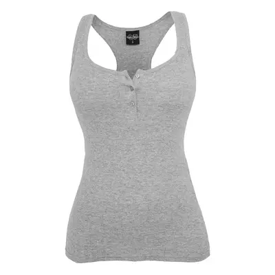 Urban Classics Ladies Button Tanktop Top grey