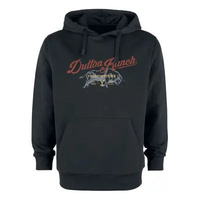 Yellowstone Dutton Ranch Hooded sweater black