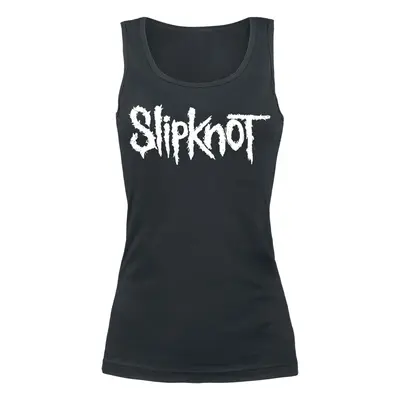 Slipknot White Logo Top black