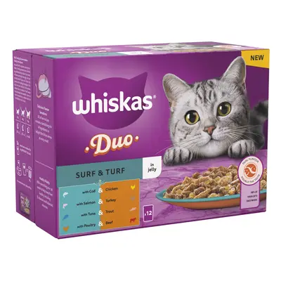 Whiskas 1+ Duo Surf & Turf in Jelly - Saver Pack: 96 x 85g