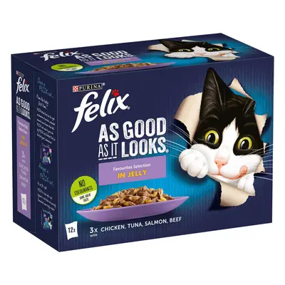 Felix As Good As It Looks Saver Pack 48 x 100g - Favourites Selection in Jelly