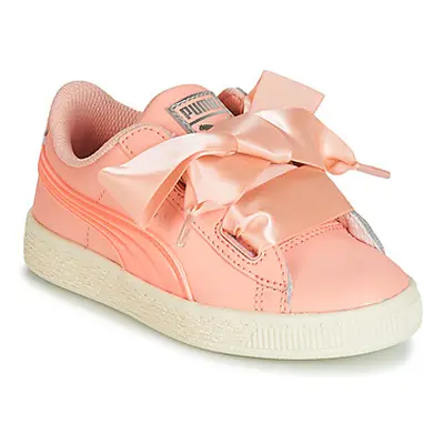 Puma PS BASKET HEART JELLY.PEAC girls's Children's Shoes (Trainers) in Pink