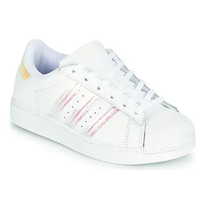 Adidas SUPERSTAR C girls's Children's Shoes (Trainers) in White