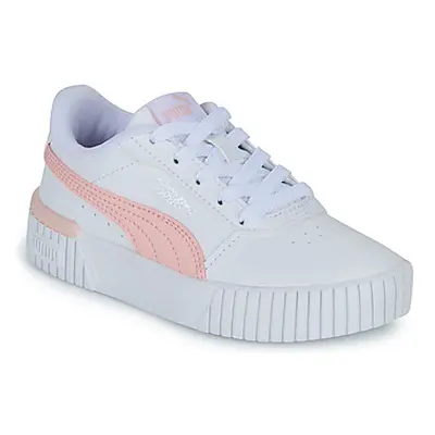 Puma PS CARINA 20 girls's Children's Shoes (Trainers) in White