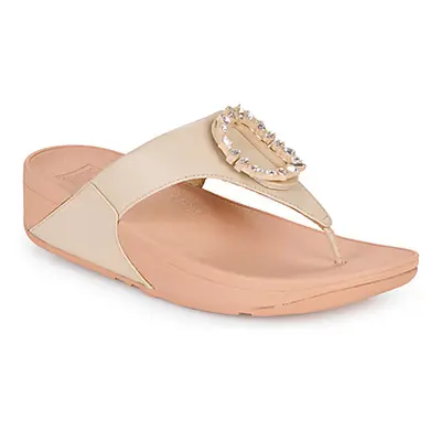 FitFlop LULU CRYSTAL-CIRCLET LEATHER TOE-POST SANDALS women's Sandals in Pink