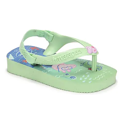 Havaianas BABY PEPPA PIG boys's Children's Flip flops / Sandals in Green