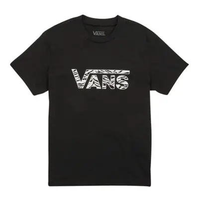 Vans ANIMAL LOGO CREW girls's Children's T shirt in Black