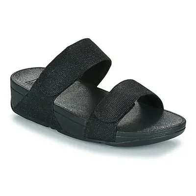 FitFlop LULU ADJUSTABLE SHIMMERLUX SLIDES women's Mules / Casual Shoes in Black