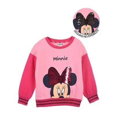 TEAM HEROES SWEAT MINNIE MOUSE girls's Children's Sweatshirt in Pink