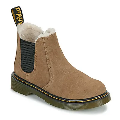 Dr. Martens Leonore J Dark Khaki Bronx Suede girls's Children's Mid Boots in Beige