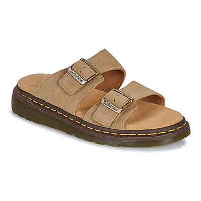 Dr. Martens Josef Savannah Tan Bronx Suede women's Mules / Casual Shoes in Beige