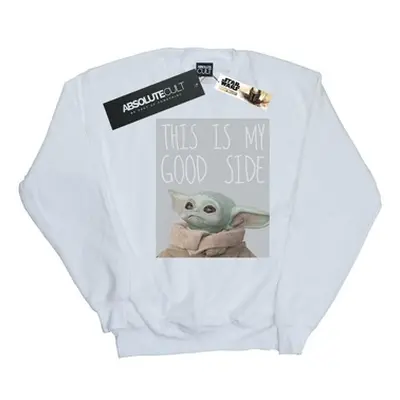 Disney The Mandalorian The Child Good Side men's Sweatshirt in White