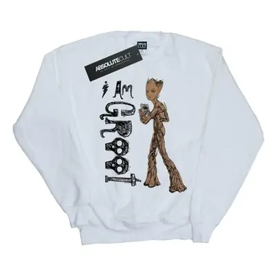 Marvel Avengers Infinity War I Am Teenage Groot boys's Children's sweatshirt in White