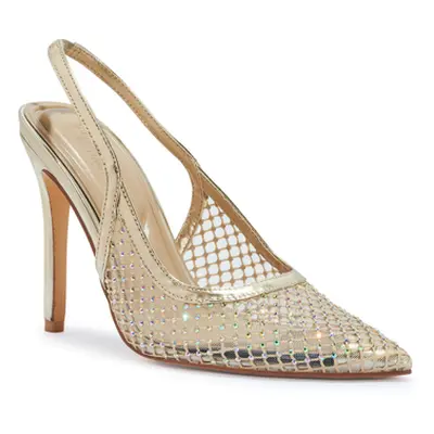 Truffle Collection Slip On Pointed Toe Slingback Stiletto Heels women's Court Shoes in Gold