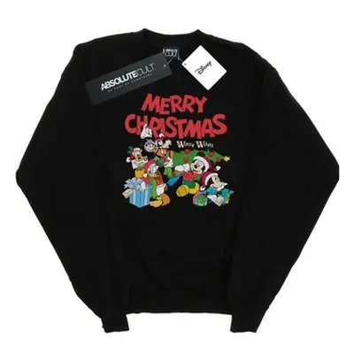 Disney Mickey Mouse And FriendsWinter Wishes girls's Children's Sweatshirt in Black