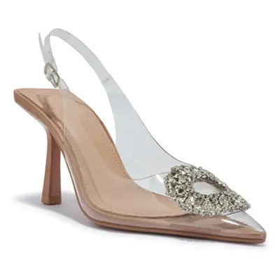 Truffle Collection Pointed Toe Slingback Heeled Sandals women's Court Shoes in Gold