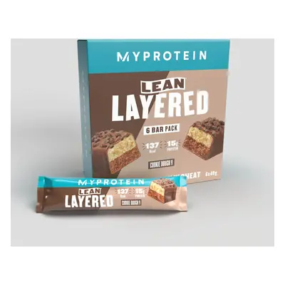 Lean Layered Protein Bar - 6 x 40g - Chocolate and Cookie Dough