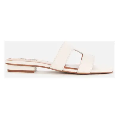 Dune London Women's Loupe Leather Sandals - White