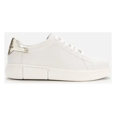 Kate Spade New York Women's Lift Leather Cupsole Trainers - Optic White/Pale Gold