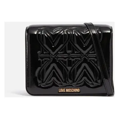 Love Moschino Big Embossment Faux Leather Crossbody Bag