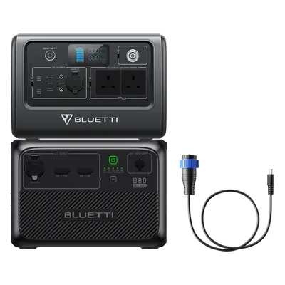 BLUETTI EB70 Portable Power Station | 1,000W 716Wh, EB70-Grey+B80+P120D-DC7909 | 1000W 1522Wh Po