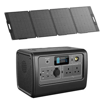 BLUETTI EB70 Portable Power Station | 1,000W 716Wh, EB70-Grey+PV120S | 1000W 716Wh | 120W Solar 