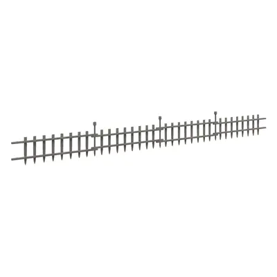 Outsunny 4PCs Wooden Garden Fencing Landscape Edging, Grey