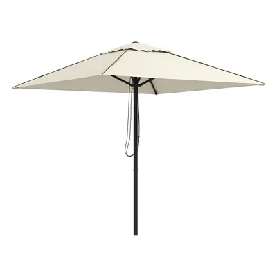 Outsunny Waterproof Garden Parasol: Patio Umbrella with Vented Canopy, Piped Edging, Table Compa