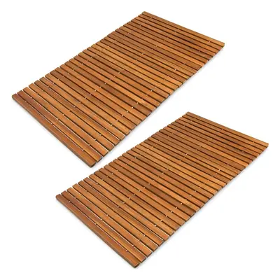 Bath Mat 2Pcs Acacia Wood FSC®-certified