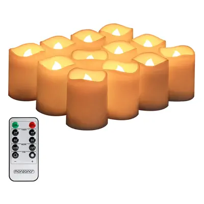 LED Candles Real Wax 12Pcs incl. Remote