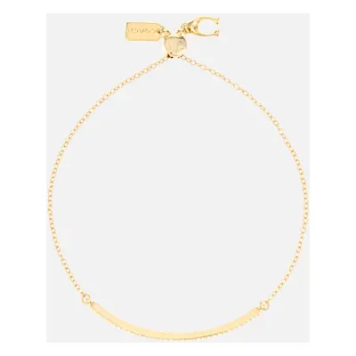 Coach Gold-Plated Cubic Zirconia Slider Bracelet