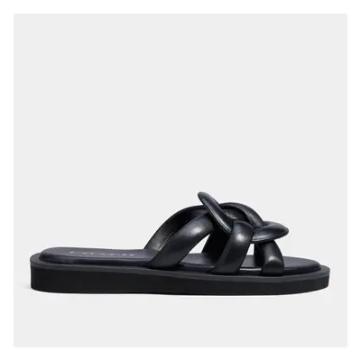 Coach Women's Georgie Leather Slide Sandals - UK