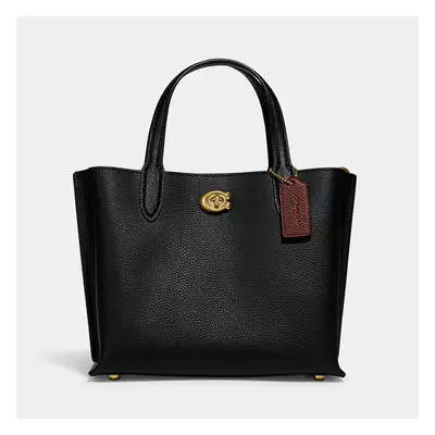 Coach Polished Pebble-Grain Willow 24 Tote Bag