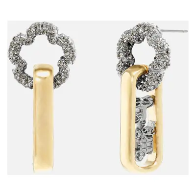 Coach Tearose Statement Gold and Silver-Tone Earrings