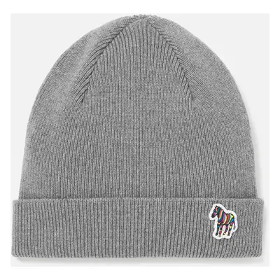 PS Paul Smith Men's Zebra Patch Beanie - Slate Grey