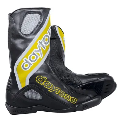 Daytona Evo Sports Motorcycle Boots, black-yellow, Size for Men