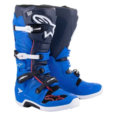 Alpinestars Tech 7 Motocross Boots, white-blue, Size for Men