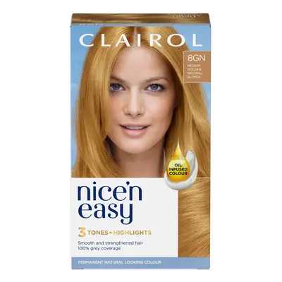 Clairol Nice n Easy Creme Permanent Hair Dye 8gn Med Golden Neutral Blonde