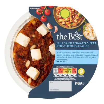 Morrisons The Best Sundried Tomato And Feta Stir Though Sauce