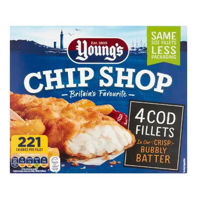 Young's Chip Shop 4 Cod Fillets